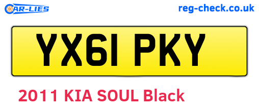 YX61PKY are the vehicle registration plates.