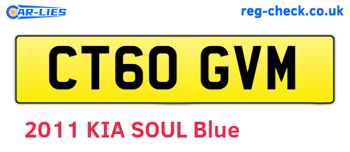 CT60GVM are the vehicle registration plates.