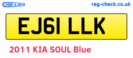 EJ61LLK are the vehicle registration plates.