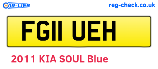 FG11UEH are the vehicle registration plates.
