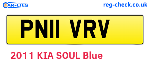 PN11VRV are the vehicle registration plates.