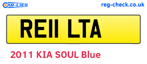 RE11LTA are the vehicle registration plates.