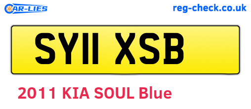 SY11XSB are the vehicle registration plates.