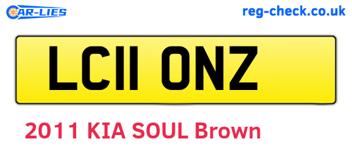 LC11ONZ are the vehicle registration plates.