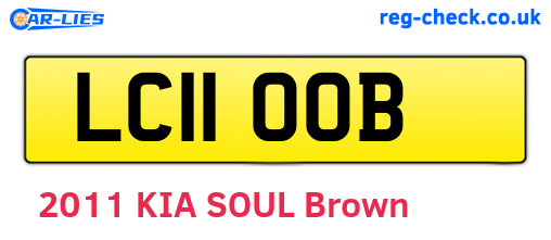 LC11OOB are the vehicle registration plates.