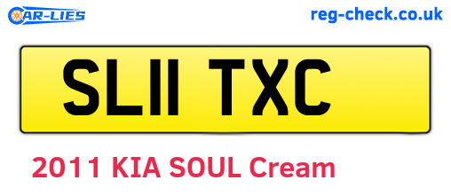 SL11TXC are the vehicle registration plates.