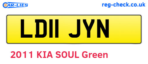 LD11JYN are the vehicle registration plates.