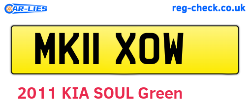 MK11XOW are the vehicle registration plates.