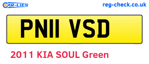 PN11VSD are the vehicle registration plates.