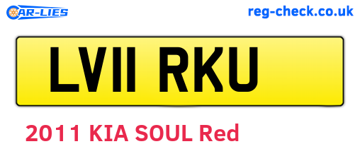 LV11RKU are the vehicle registration plates.