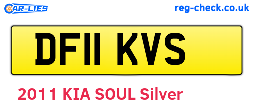 DF11KVS are the vehicle registration plates.