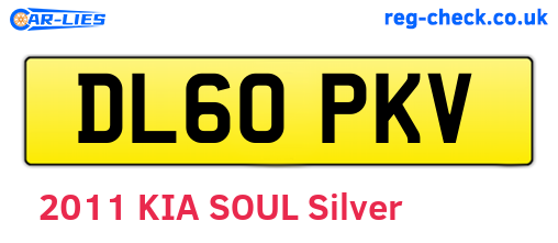 DL60PKV are the vehicle registration plates.