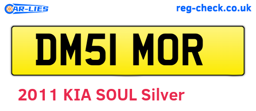 DM51MOR are the vehicle registration plates.