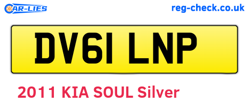 DV61LNP are the vehicle registration plates.