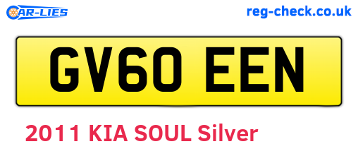 GV60EEN are the vehicle registration plates.