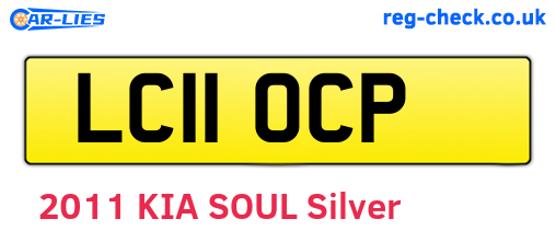 LC11OCP are the vehicle registration plates.