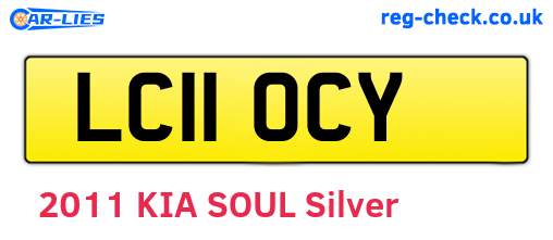 LC11OCY are the vehicle registration plates.