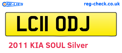 LC11ODJ are the vehicle registration plates.