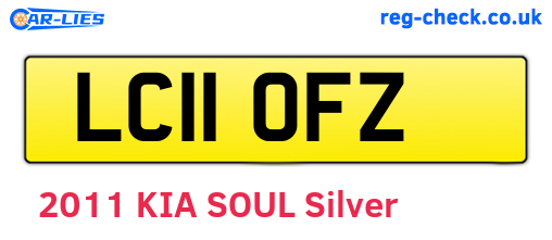 LC11OFZ are the vehicle registration plates.