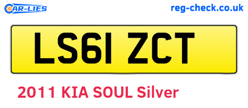 LS61ZCT are the vehicle registration plates.
