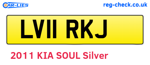 LV11RKJ are the vehicle registration plates.