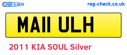 MA11ULH are the vehicle registration plates.