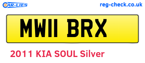 MW11BRX are the vehicle registration plates.