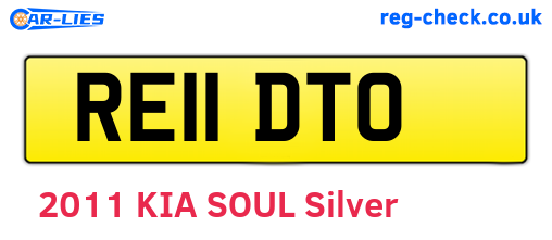 RE11DTO are the vehicle registration plates.