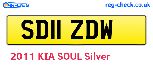 SD11ZDW are the vehicle registration plates.