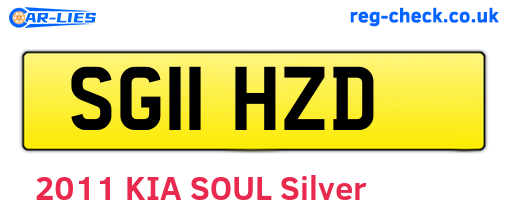 SG11HZD are the vehicle registration plates.