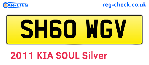 SH60WGV are the vehicle registration plates.
