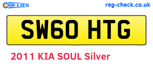 SW60HTG are the vehicle registration plates.