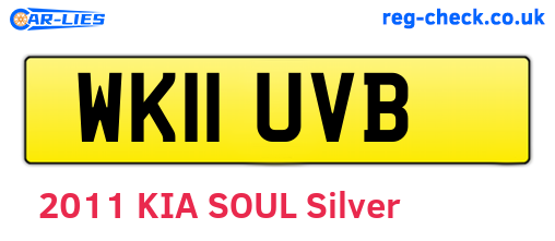 WK11UVB are the vehicle registration plates.