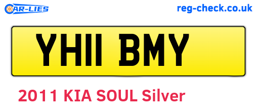 YH11BMY are the vehicle registration plates.