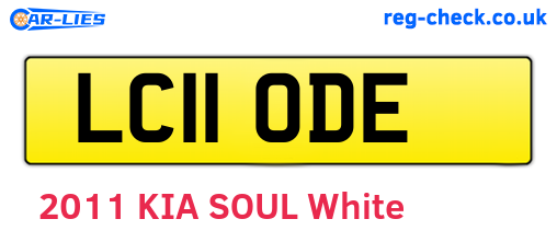 LC11ODE are the vehicle registration plates.