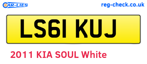LS61KUJ are the vehicle registration plates.