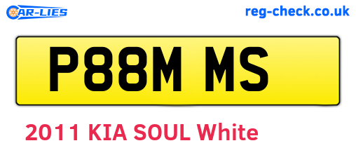 P88MMS are the vehicle registration plates.