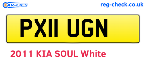 PX11UGN are the vehicle registration plates.