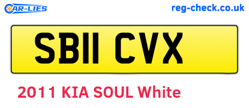 SB11CVX are the vehicle registration plates.