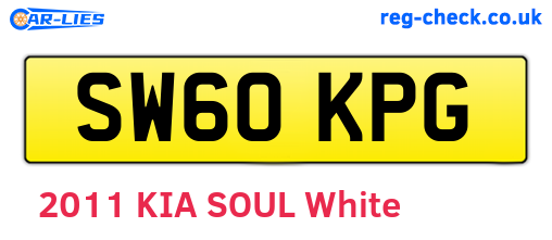 SW60KPG are the vehicle registration plates.