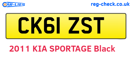 CK61ZST are the vehicle registration plates.