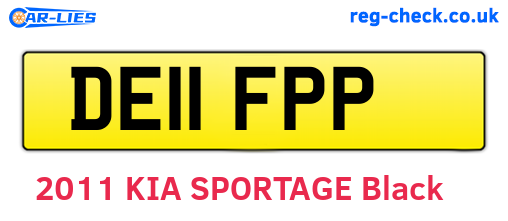 DE11FPP are the vehicle registration plates.