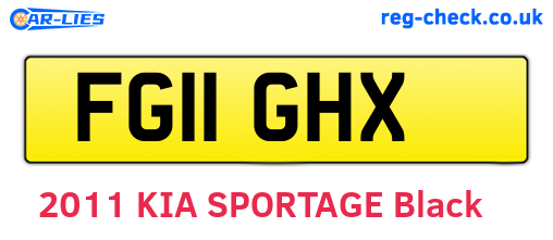 FG11GHX are the vehicle registration plates.