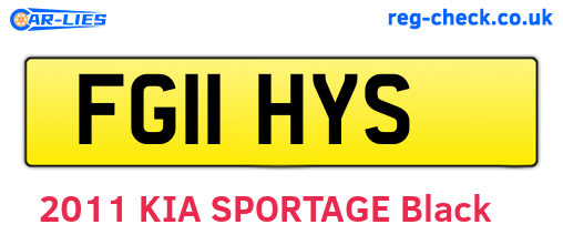 FG11HYS are the vehicle registration plates.