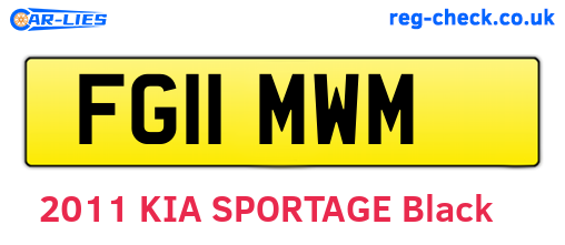FG11MWM are the vehicle registration plates.