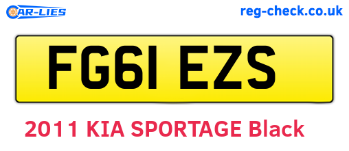 FG61EZS are the vehicle registration plates.