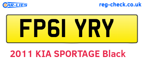 FP61YRY are the vehicle registration plates.