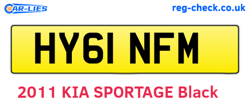 HY61NFM are the vehicle registration plates.