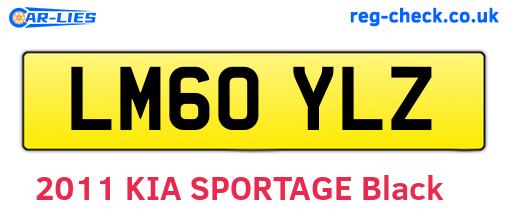 LM60YLZ are the vehicle registration plates.