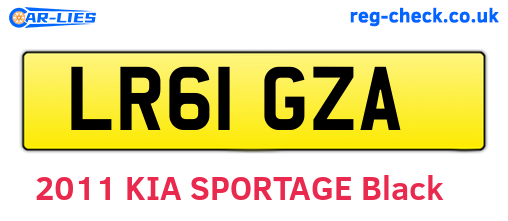 LR61GZA are the vehicle registration plates.